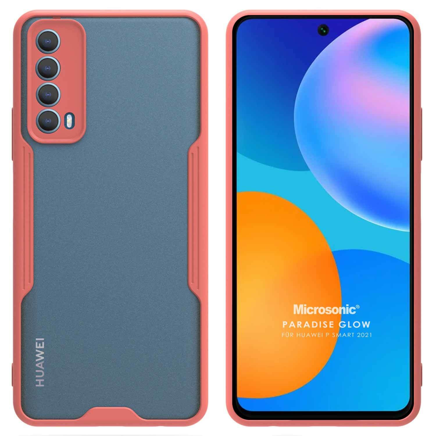 Microsonic Huawei P Smart 2021 Kılıf Paradise Glow Pembe