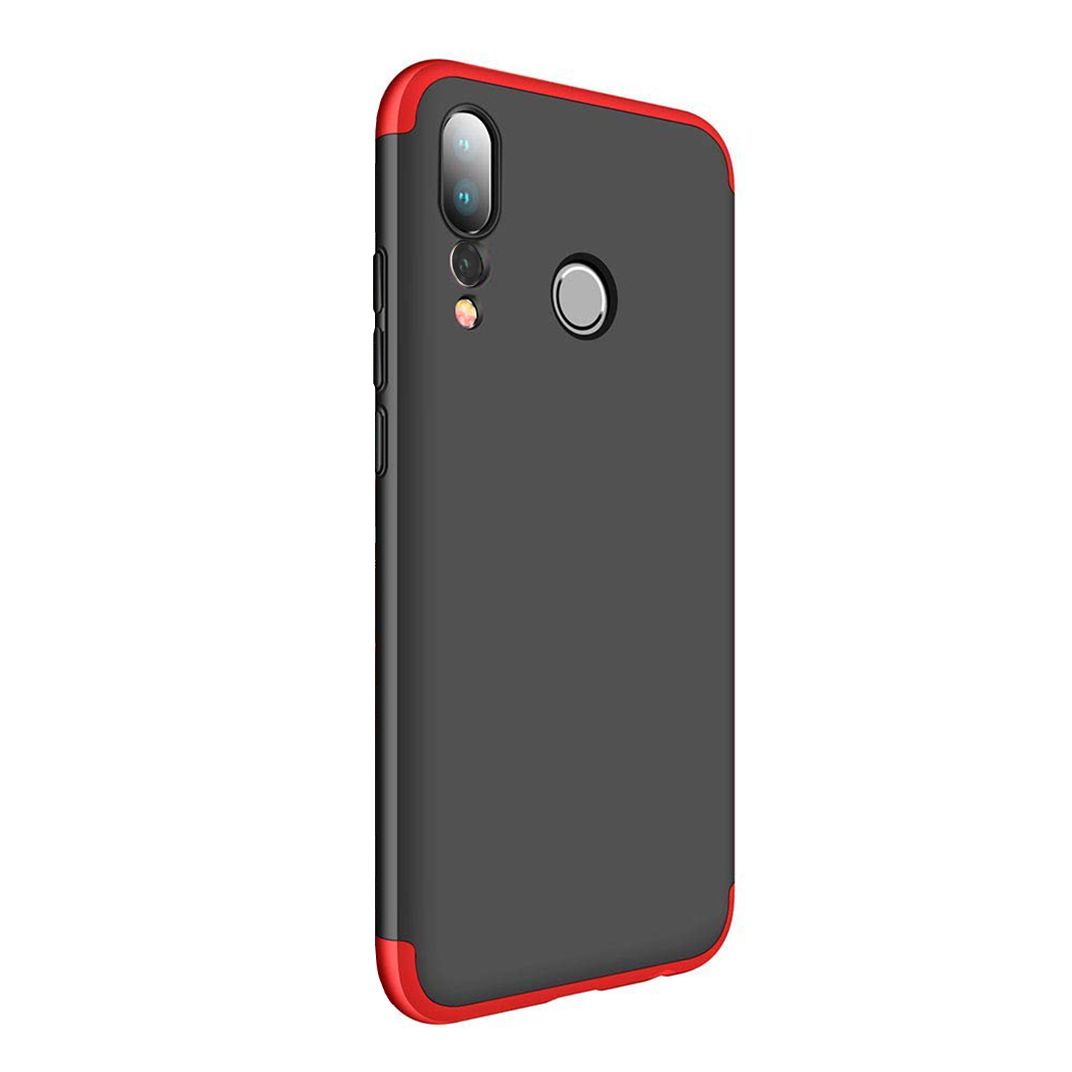 Microsonic Huawei P20 Pro Kılıf Double Dip 360 Protective Siyah Kırmızı