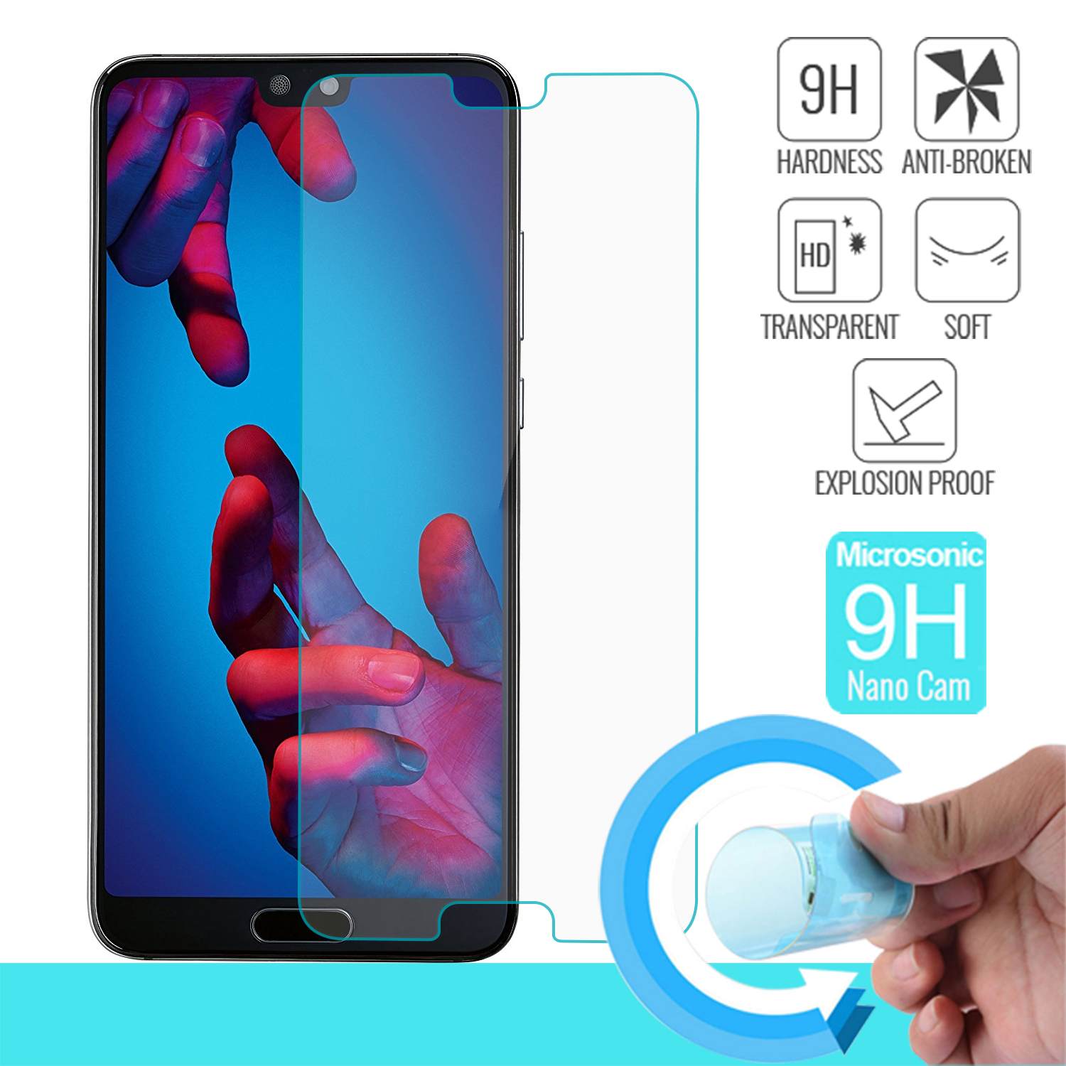 Microsonic Huawei P20 Pro Nano Cam Ekran koruyucu Kırılmaz film