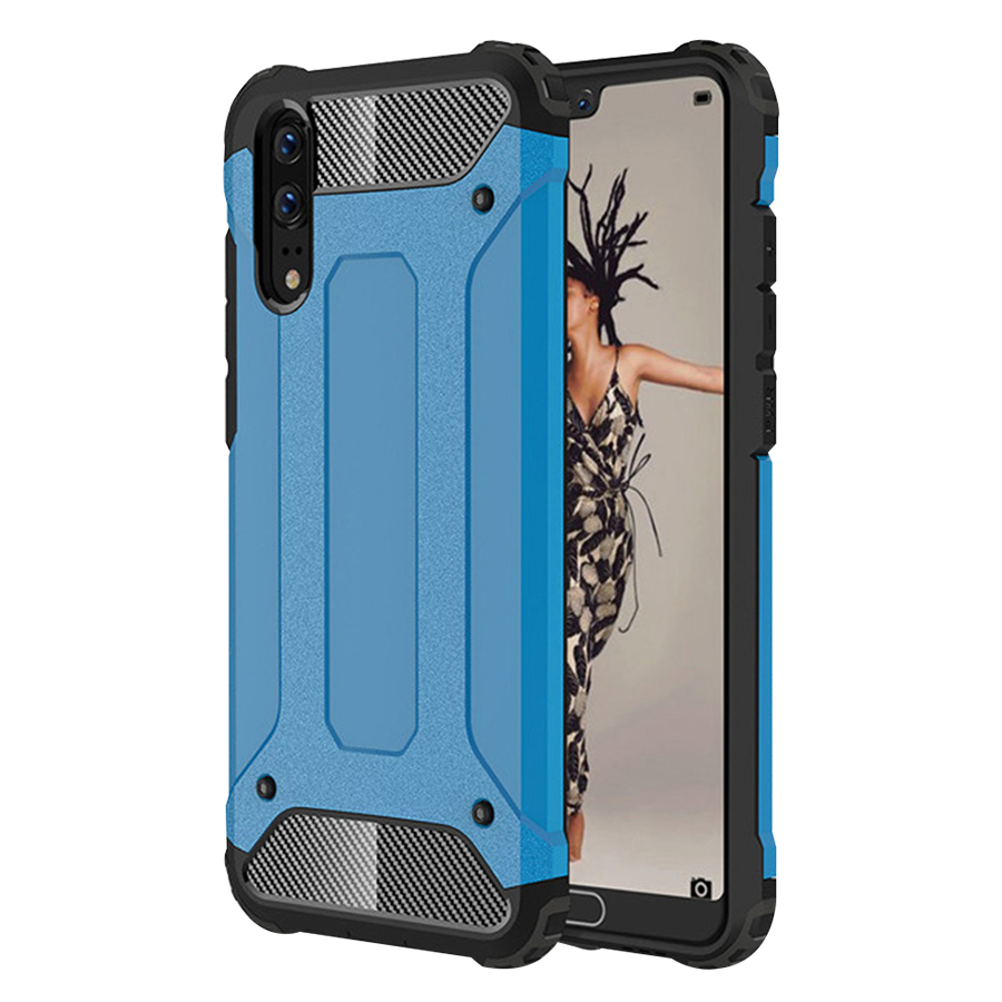 Microsonic Huawei P20 Kılıf Rugged Armor Mavi