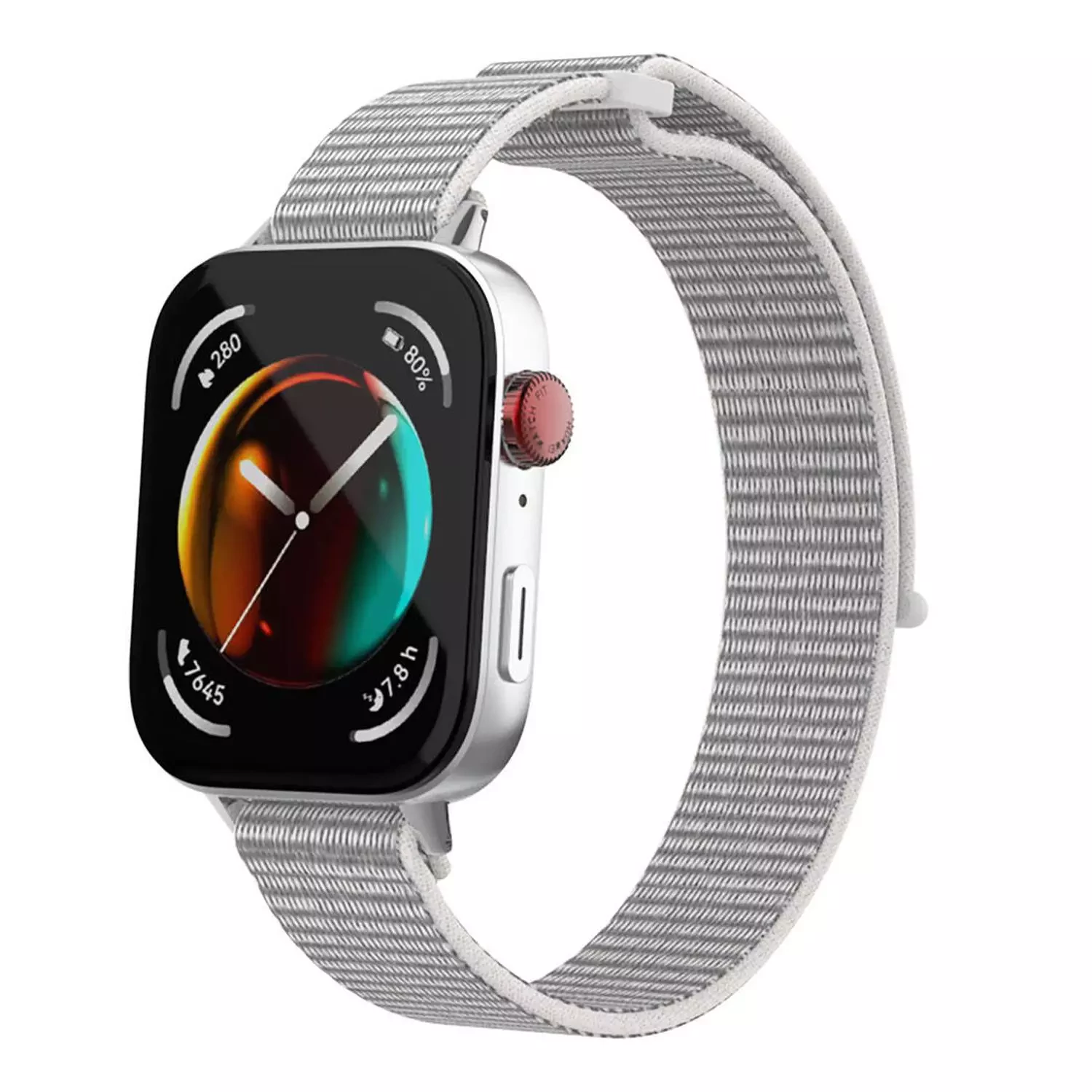Microsonic Huawei Watch Fit 5 Hasırlı Kordon Woven Sport Loop Beyaz
