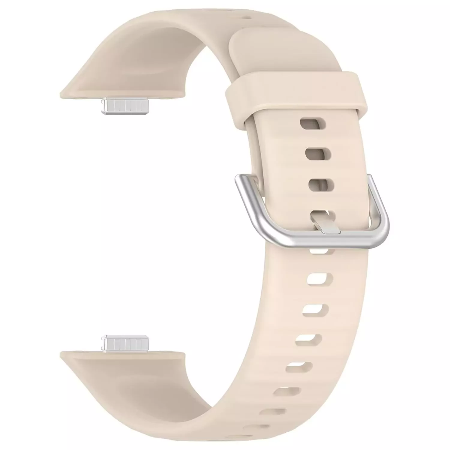 Microsonic Huawei Watch Fit 5 Kordon, Silicone Sport Band Bej