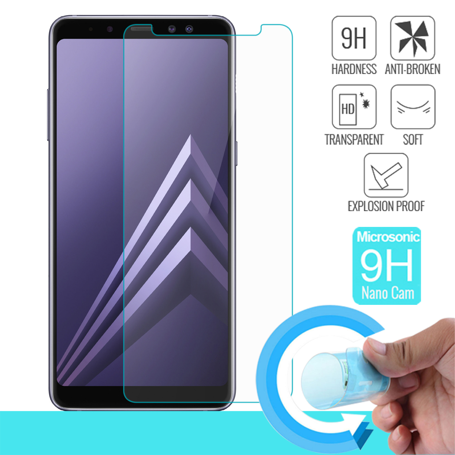 Microsonic Huawei Y6 2018 Nano Cam Ekran koruyucu Kırılmaz film