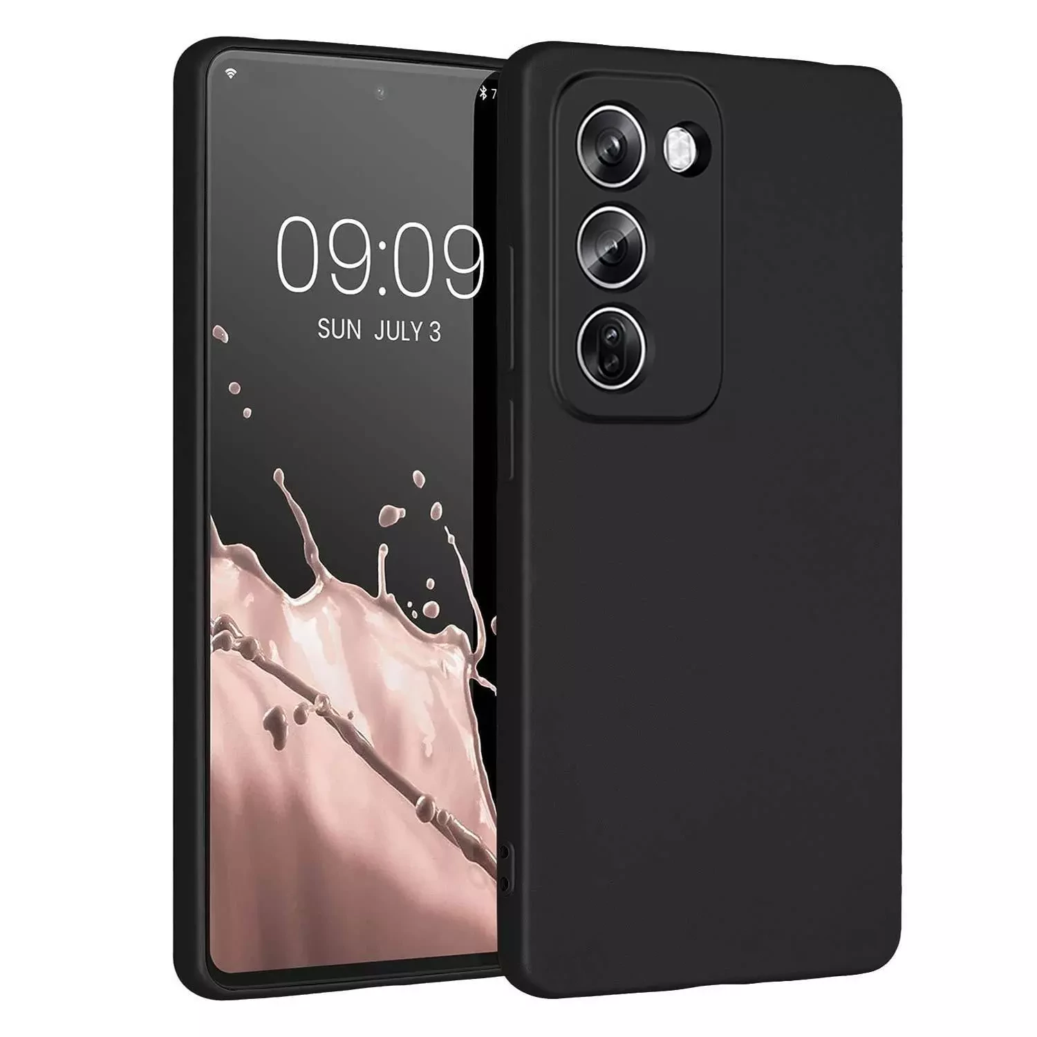 Microsonic Matte Silicone Oppo A5 Kılıf Siyah