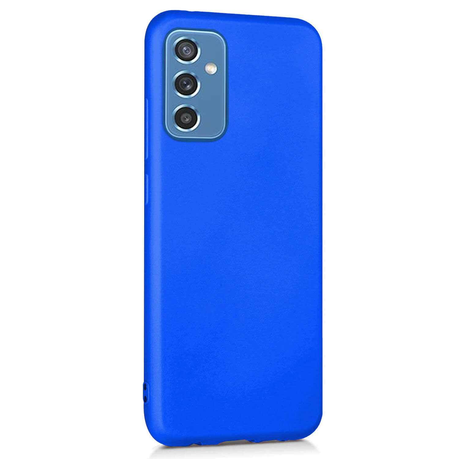 Microsonic Matte Silicone Samsung Galaxy M52 Kılıf Mavi