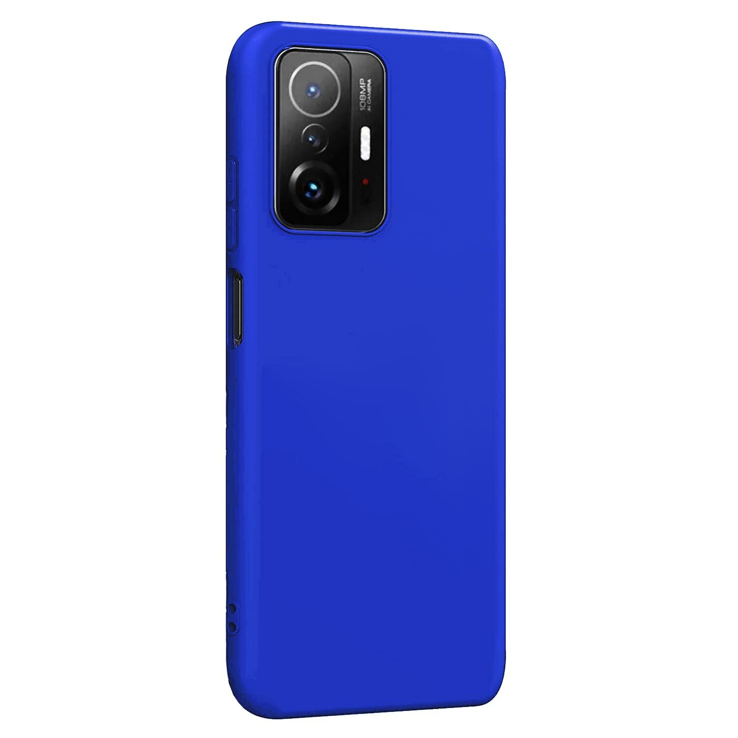 Microsonic Matte Silicone Xiaomi Mi 11T Pro Kılıf Mavi