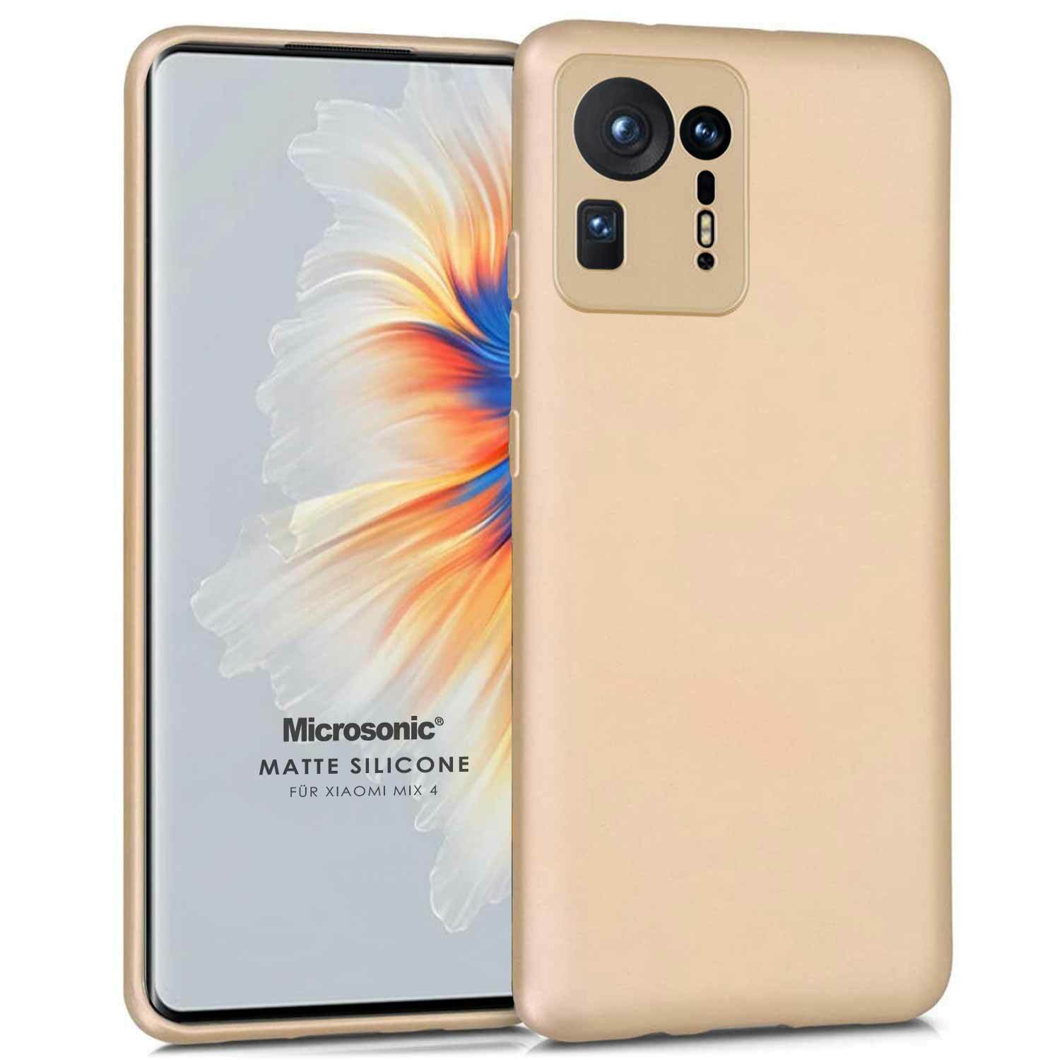 Microsonic Matte Silicone Xiaomi Mi Mix 4 Kılıf Gold