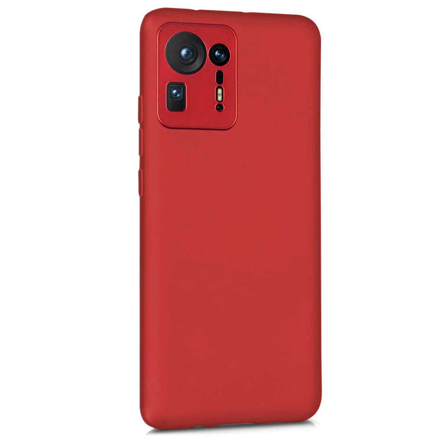 Microsonic Matte Silicone Xiaomi Mi Mix 4 Kılıf Kırmızı