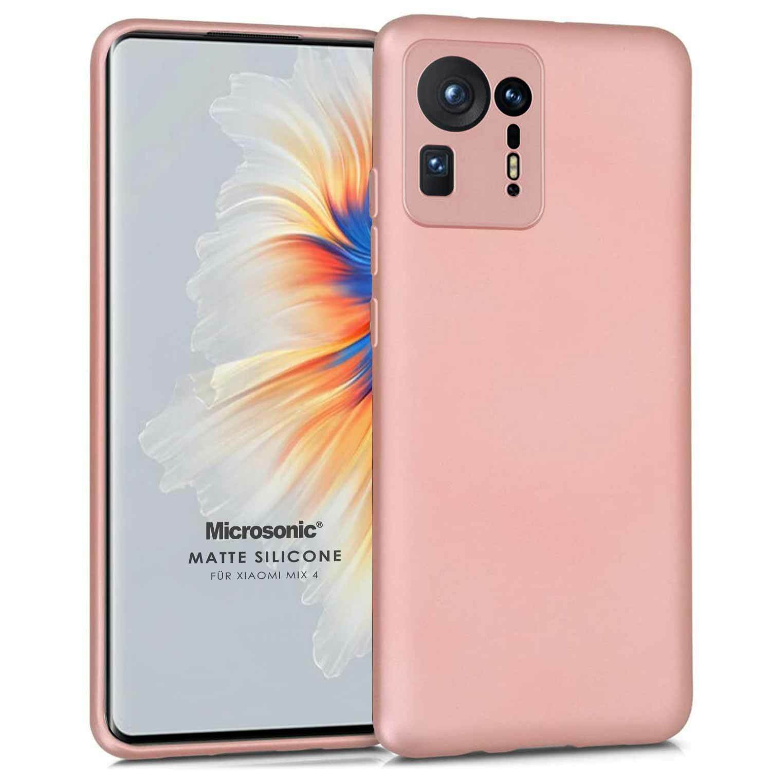 Microsonic Matte Silicone Xiaomi Mi Mix 4 Kılıf Rose Gold
