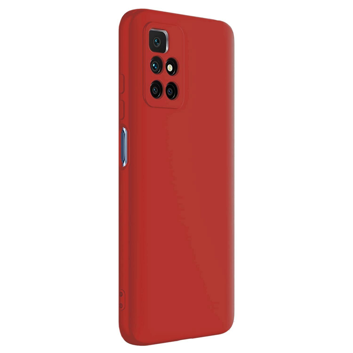 Microsonic Matte Silicone Xiaomi Redmi 10 Kılıf Kırmızı