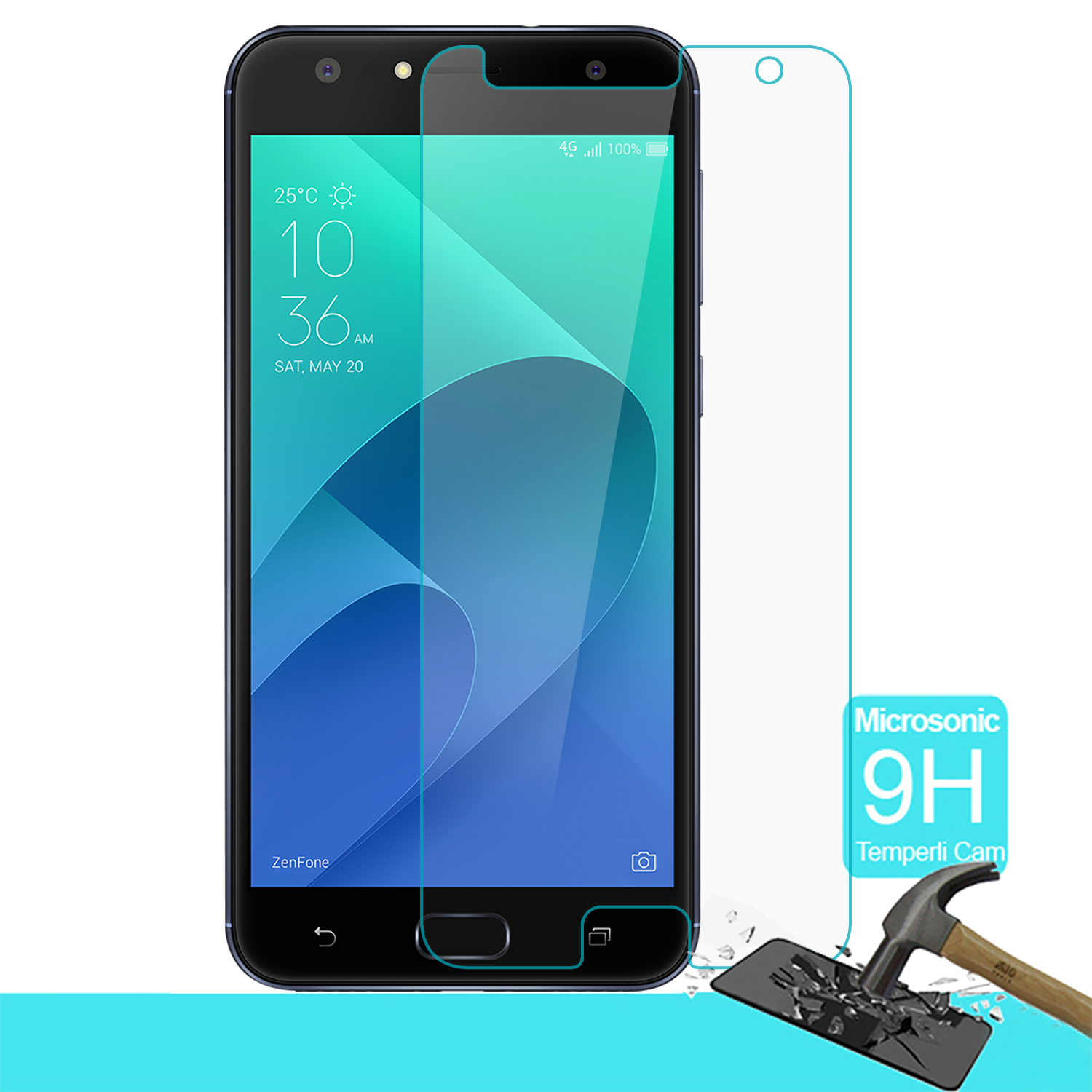 Microsonic Asus Zenfone Live (5.5'') ZB553KL Temperli Cam Ekran koruyucu Kırılmaz film