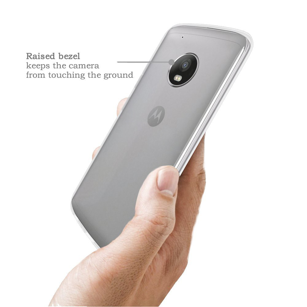 Microsonic Motorola Moto G5 Plus Kılıf Transparent Soft Beyaz