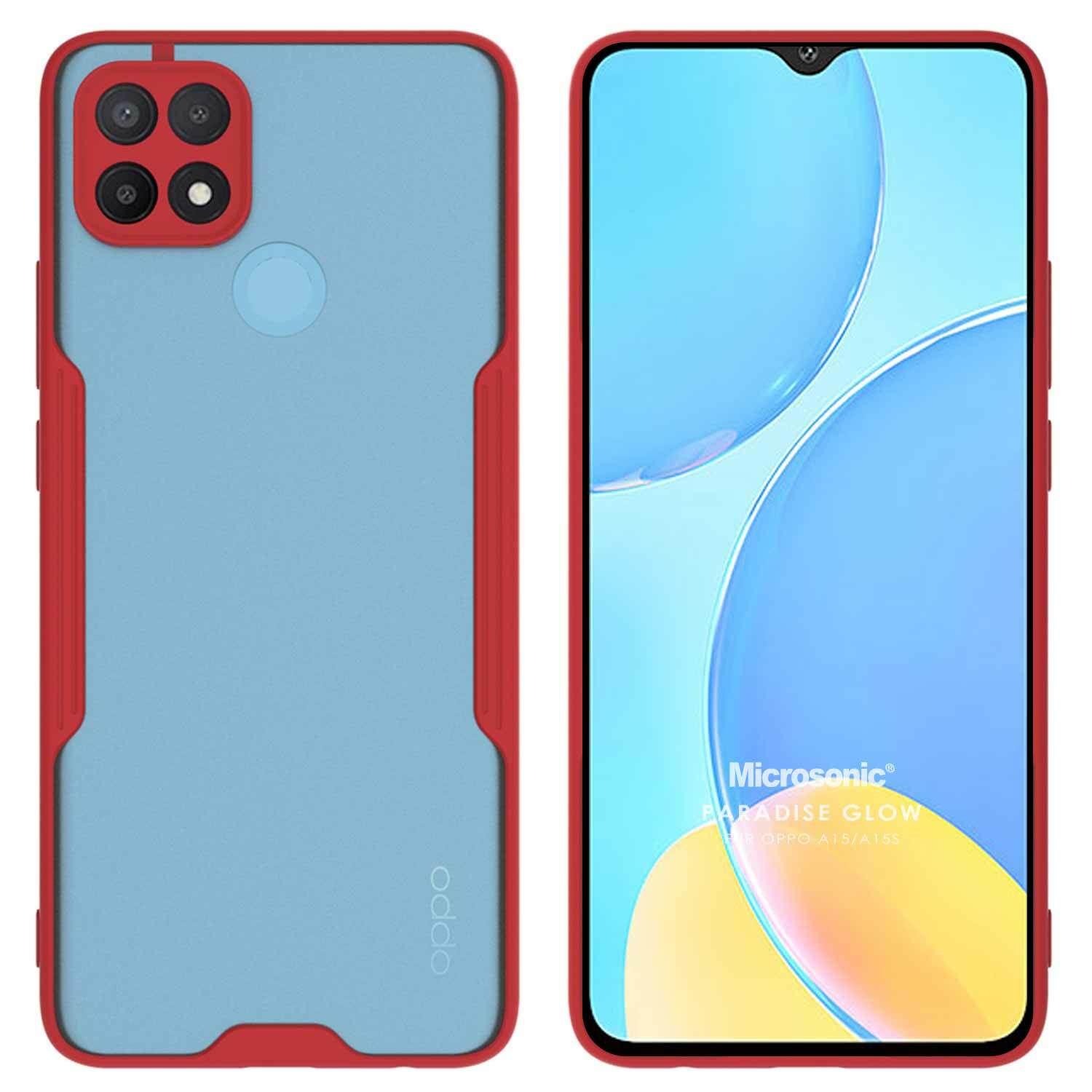 Microsonic Oppo A15 Kılıf Paradise Glow Kırmızı