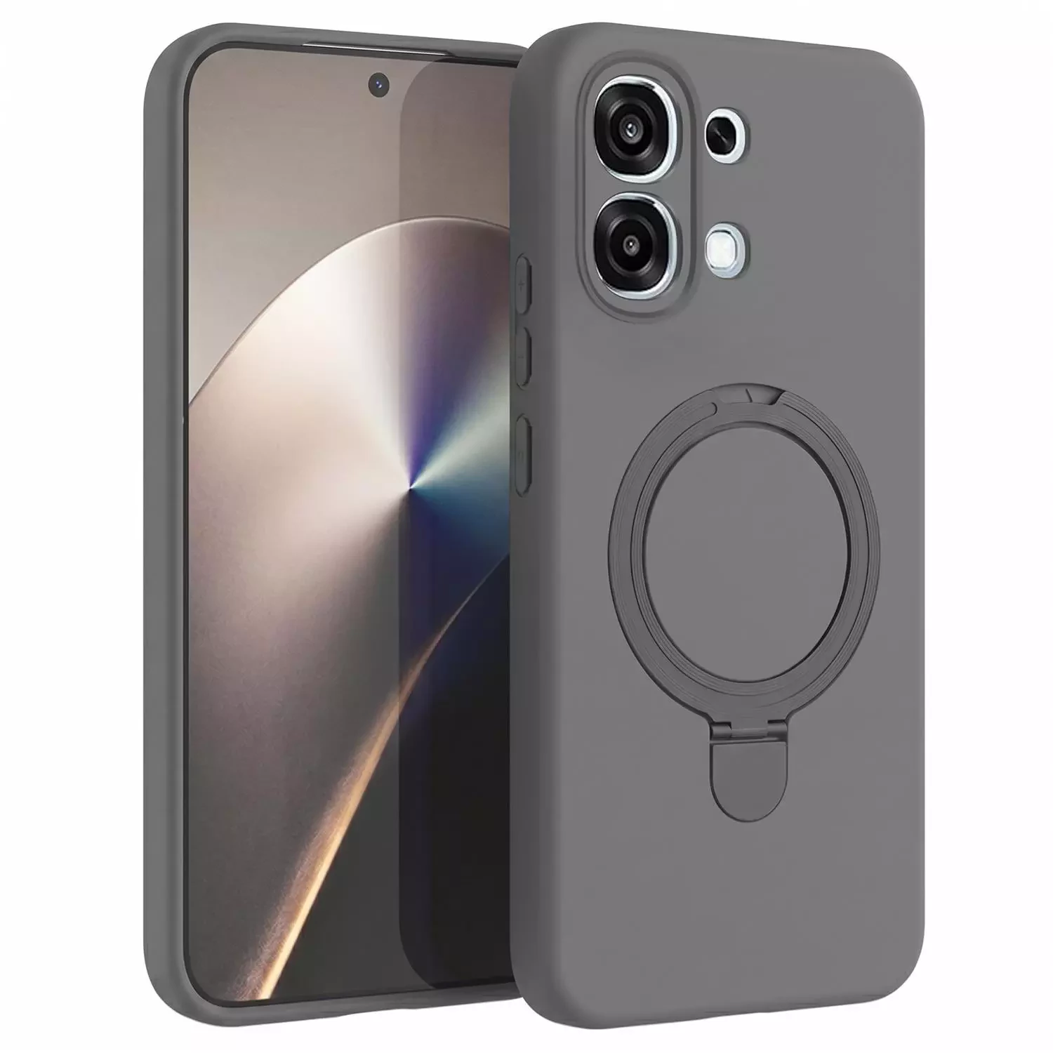 Microsonic Oppo A6 Pro Kılıf Aura Stant MagSafe Gri