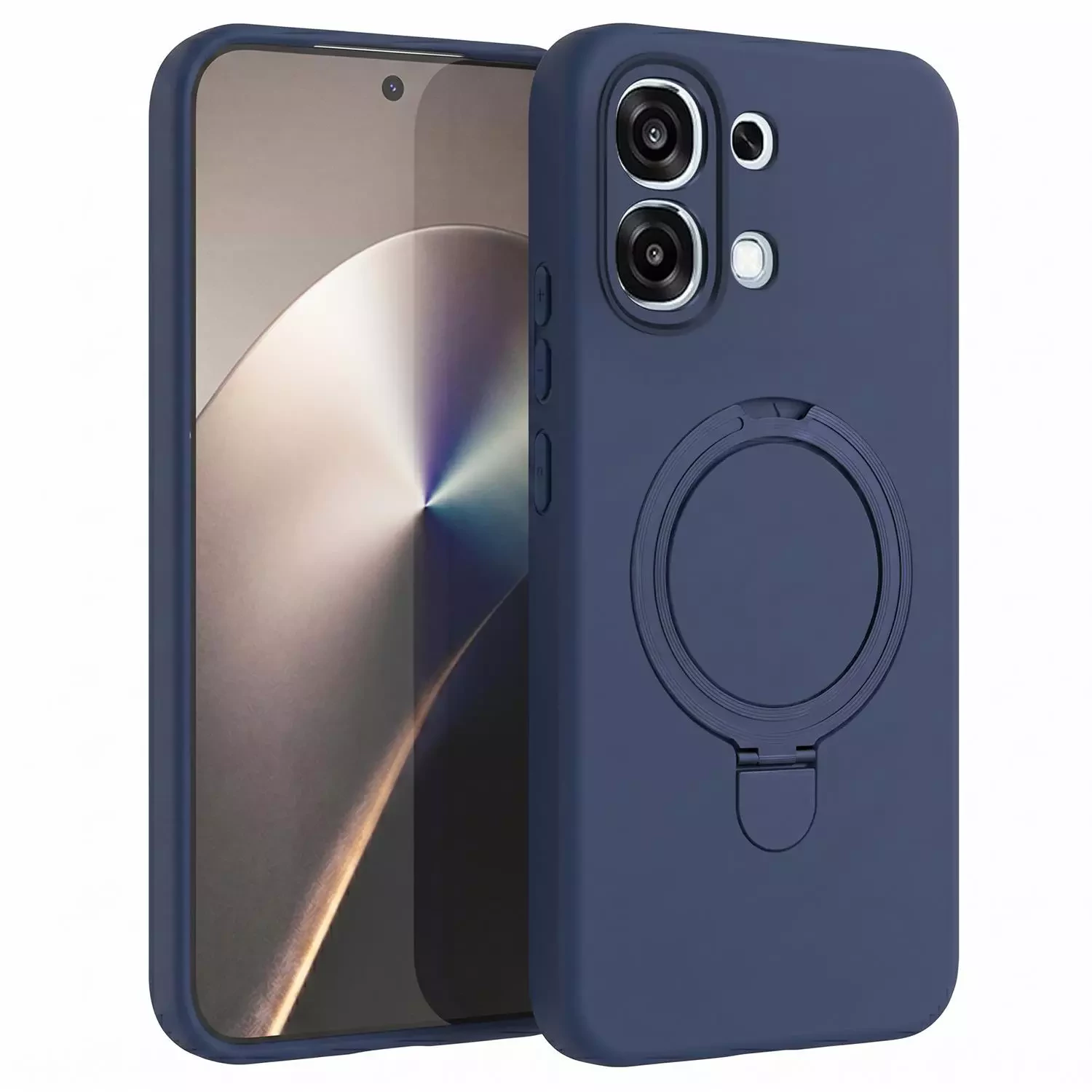 Microsonic Oppo A6 Pro Kılıf Aura Stant MagSafe Lacivert