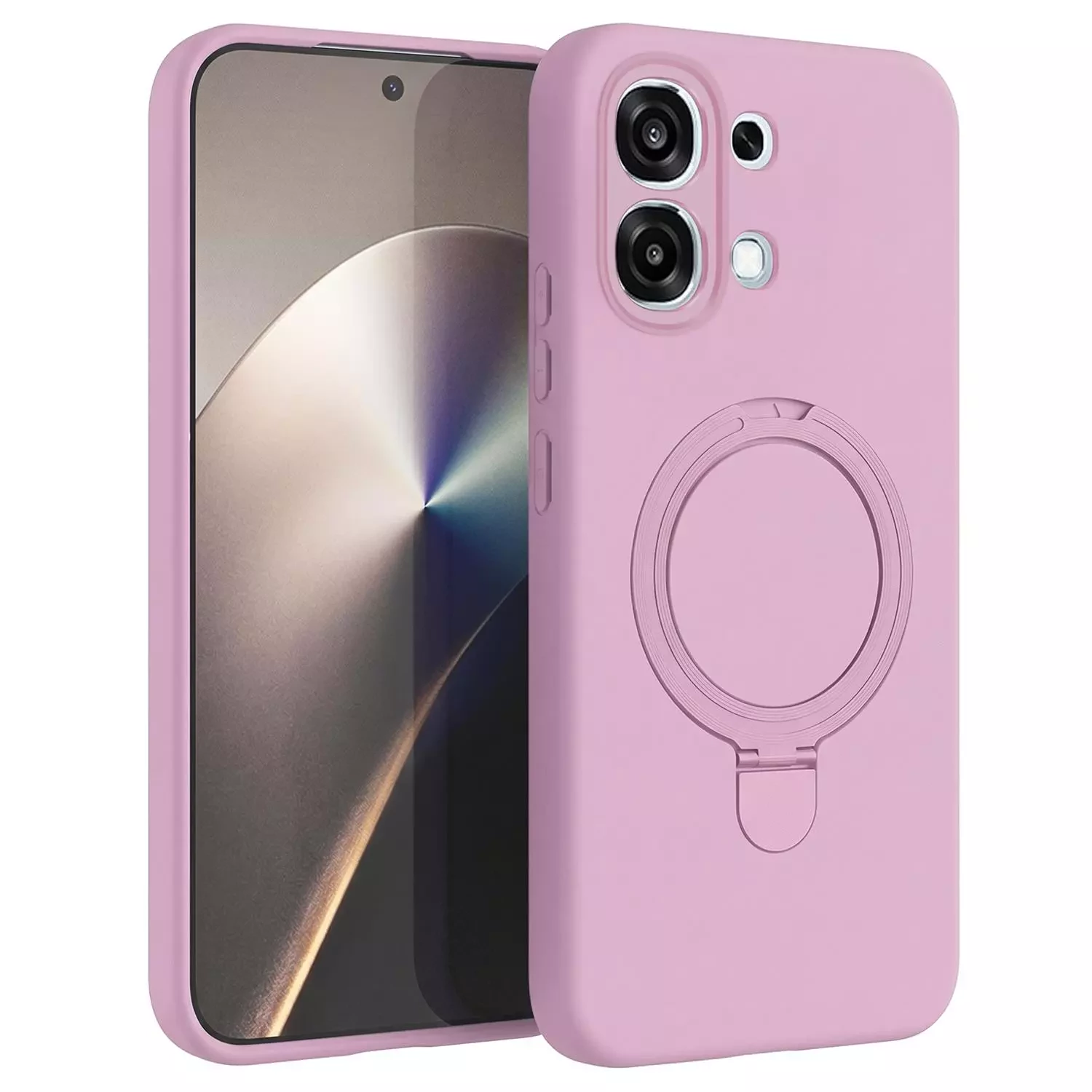 Microsonic Oppo A6 Pro Kılıf Aura Stant MagSafe Pembe