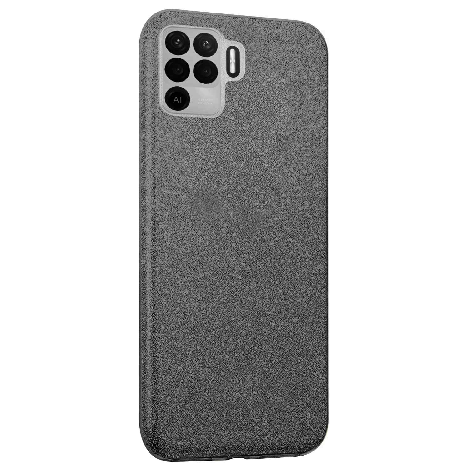 Microsonic Oppo Reno 5 Lite Kılıf Sparkle Shiny Siyah