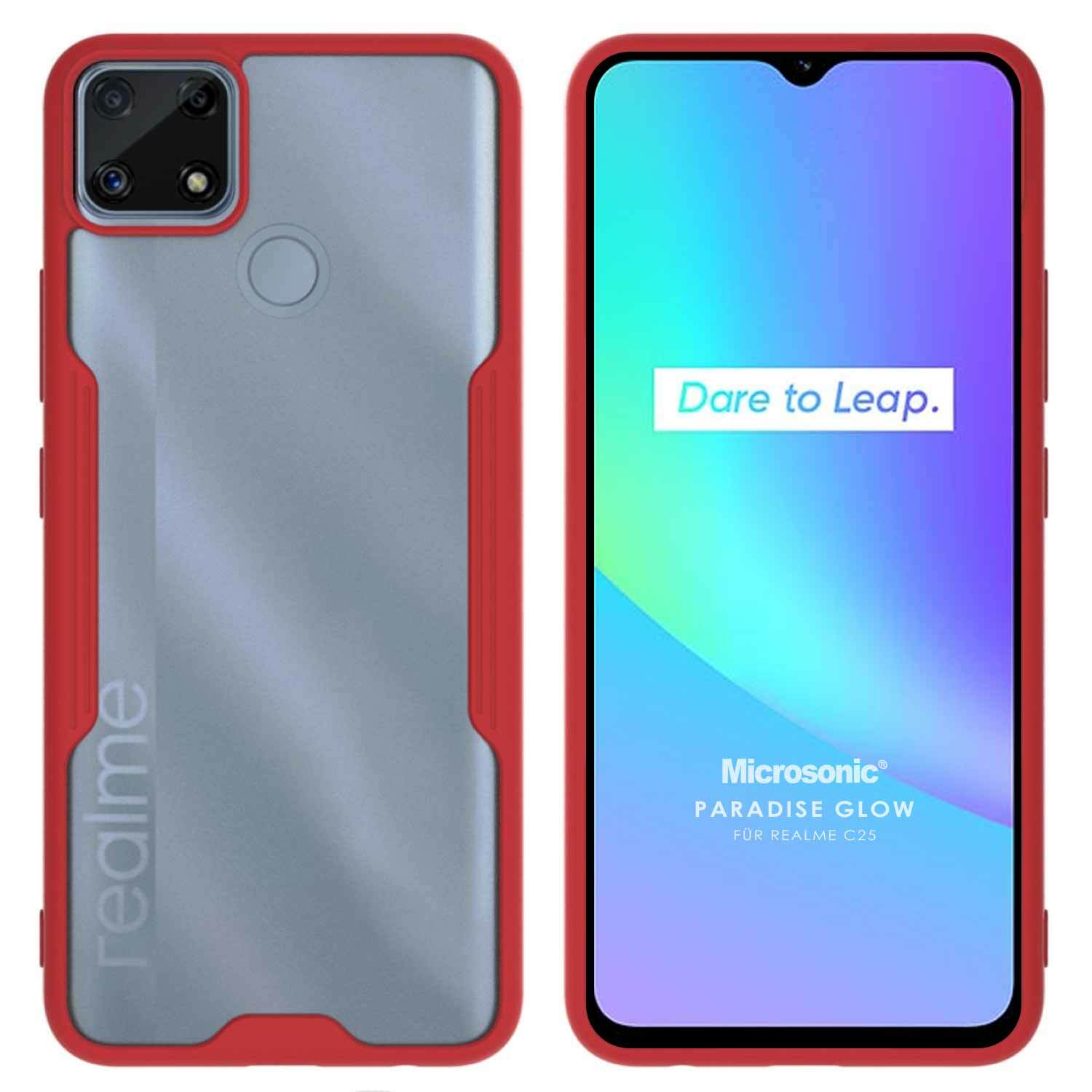 Microsonic Realme C25 Kılıf Paradise Glow Kırmızı