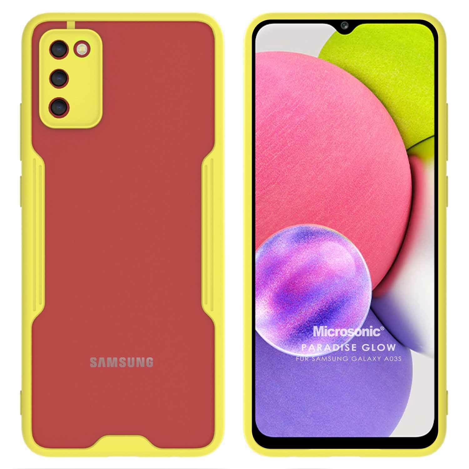 Microsonic Samsung Galaxy A03S Kılıf Paradise Glow Sarı