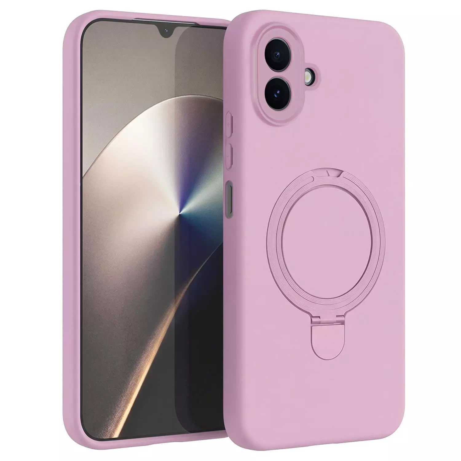 Microsonic Samsung Galaxy A07 Kılıf Aura Stant MagSafe Pembe