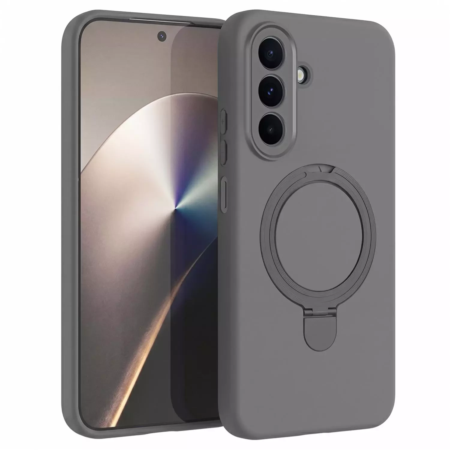 Microsonic Samsung Galaxy A27 Kılıf Aura Stant MagSafe Gri