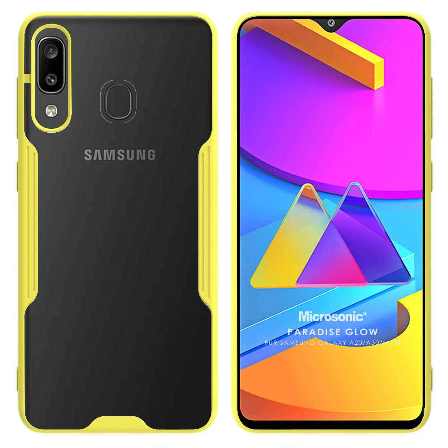 Microsonic Samsung Galaxy A30 Kılıf Paradise Glow Sarı