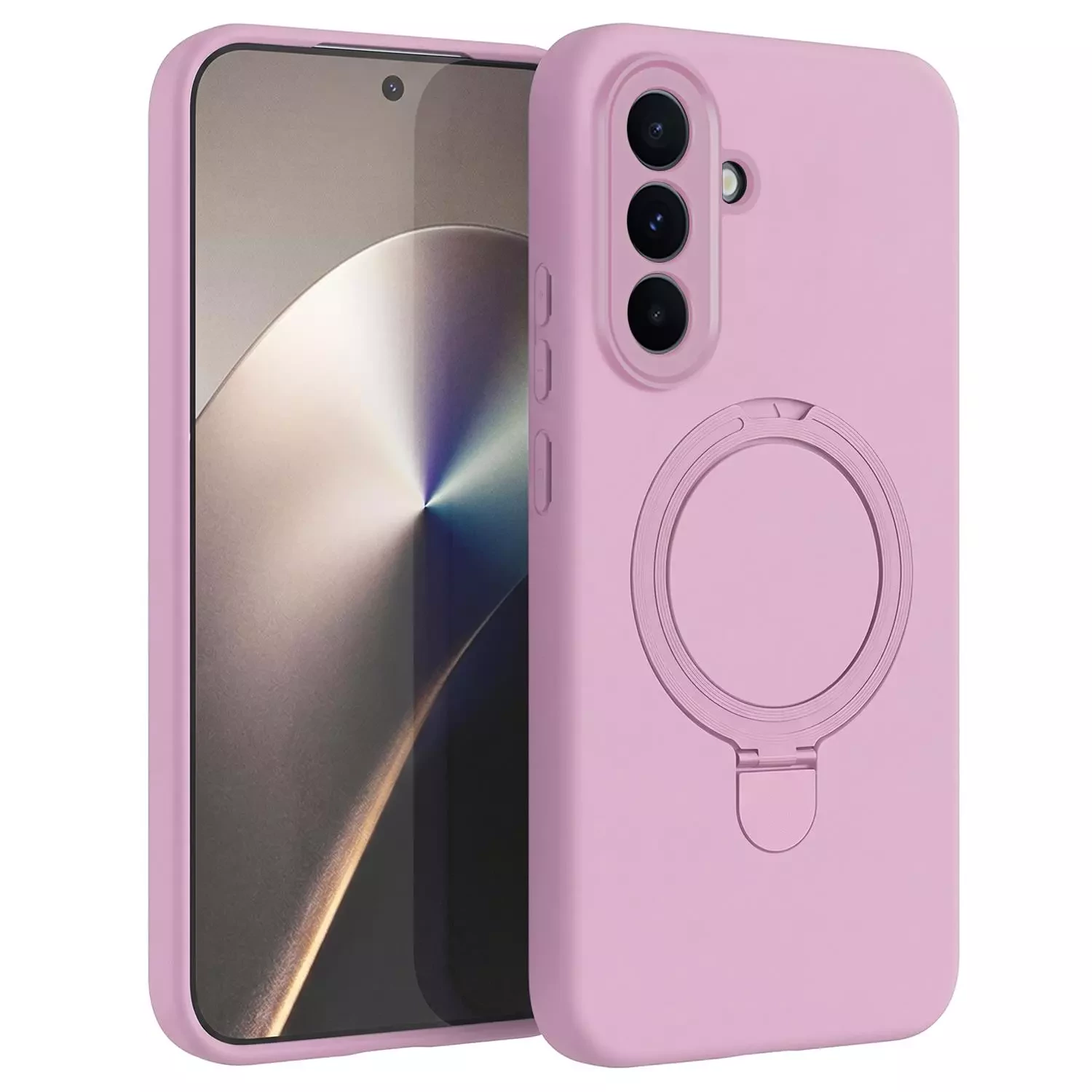 Microsonic Samsung Galaxy A35 Kılıf Aura Stant MagSafe Pembe