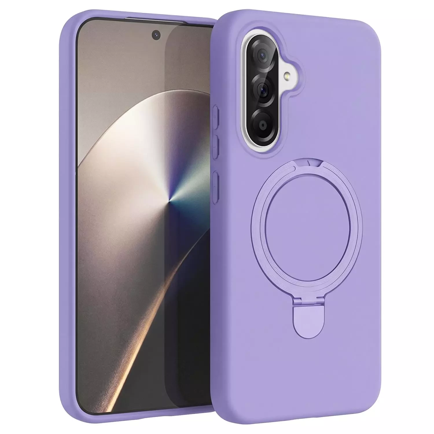 Microsonic Samsung Galaxy A36 Kılıf Aura Stant MagSafe Lila