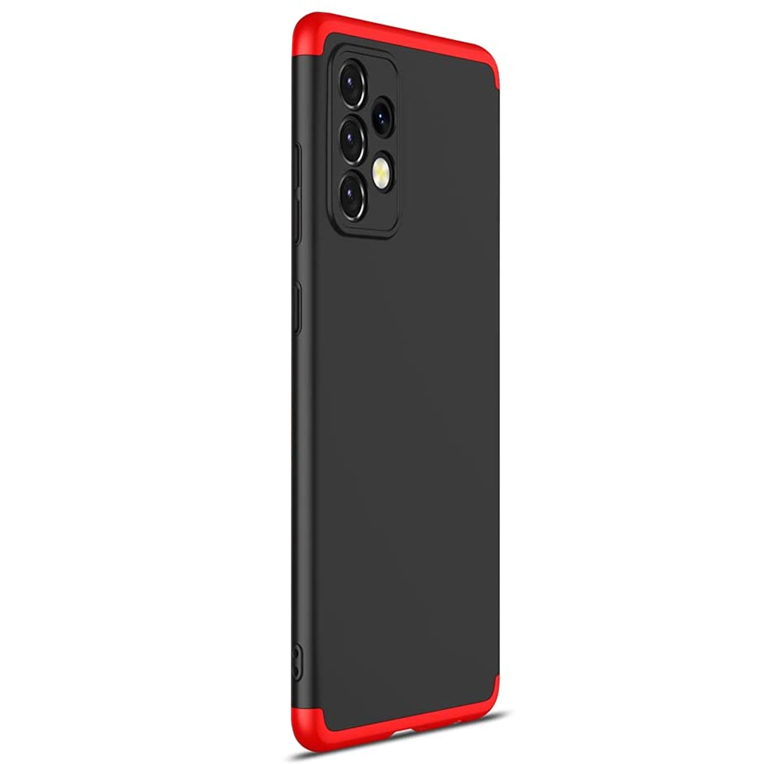 Microsonic Samsung Galaxy A52s Kılıf Double Dip 360 Protective Siyah Kırmızı