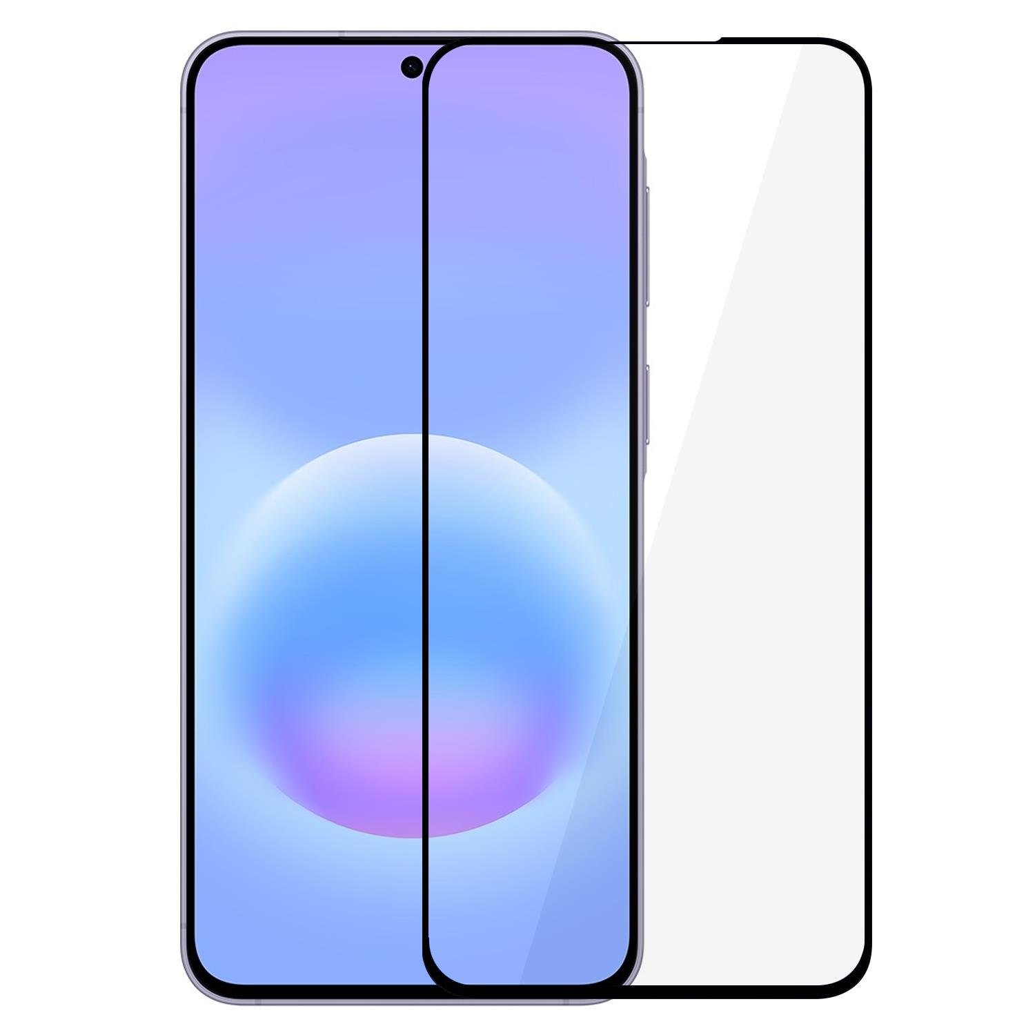 Microsonic Samsung Galaxy A57 Tam Kaplayan Temperli Cam Ekran Koruyucu Siyah