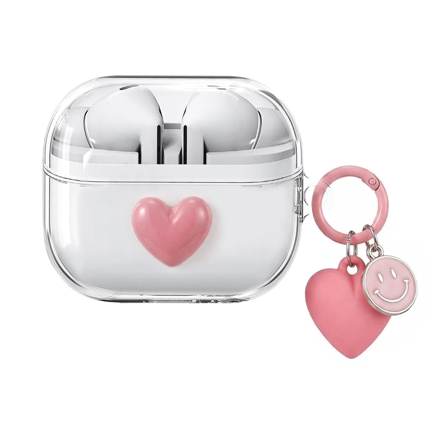 Microsonic Samsung Galaxy Buds 3 FE Kılıf Figure Series Sweet Heart Pembe