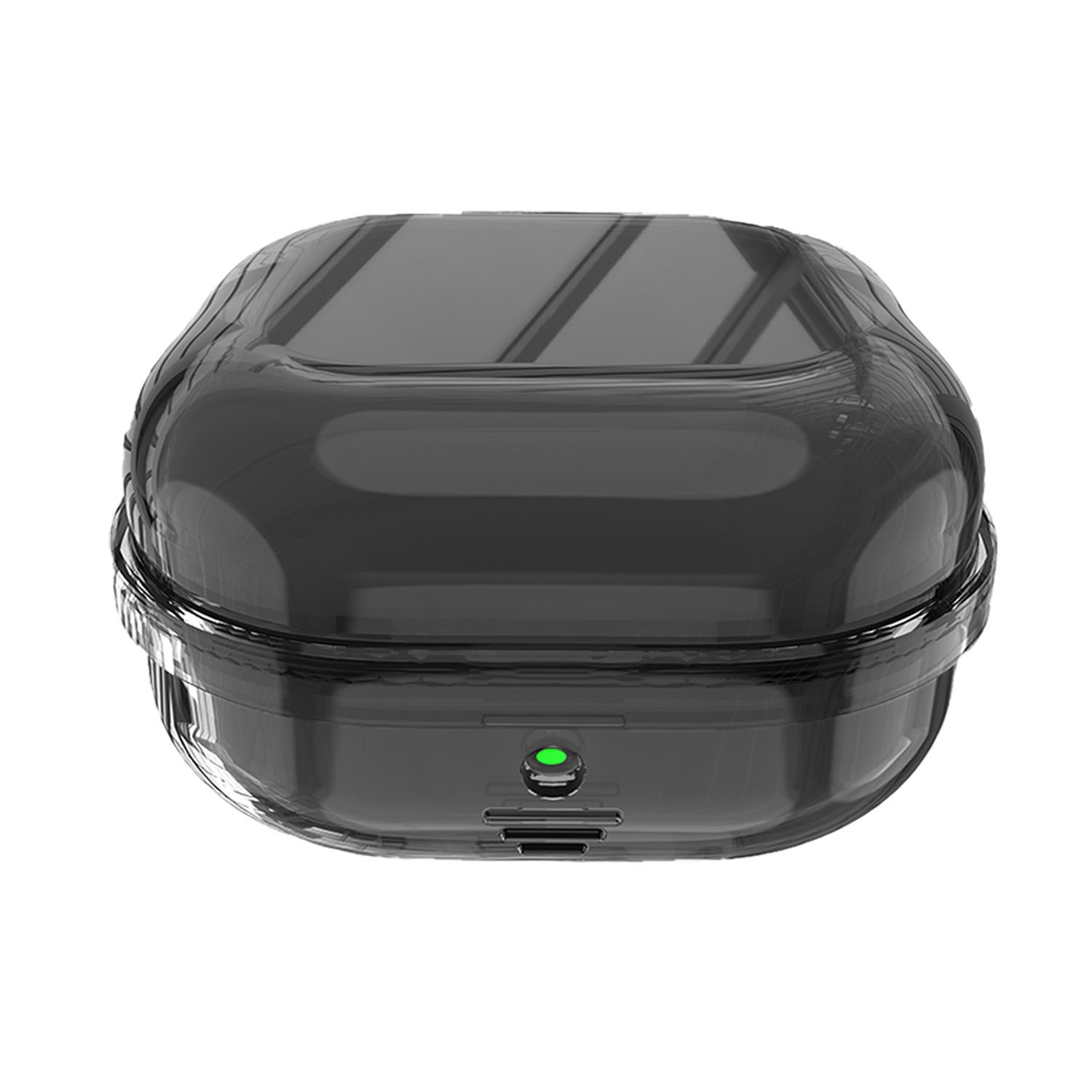 Microsonic Samsung Galaxy Buds 4 Pro Kılıf Airbag Transparan Silikon Füme
