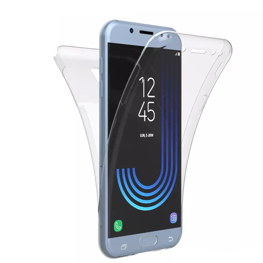 Microsonic Samsung Galaxy J4 Kılıf 6 tarafı tam full koruma 360 Clear Soft Şeffaf