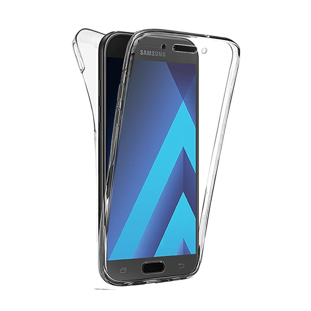 Microsonic Samsung Galaxy J8 Kılıf 6 tarafı tam full koruma 360 Clear Soft Şeffaf