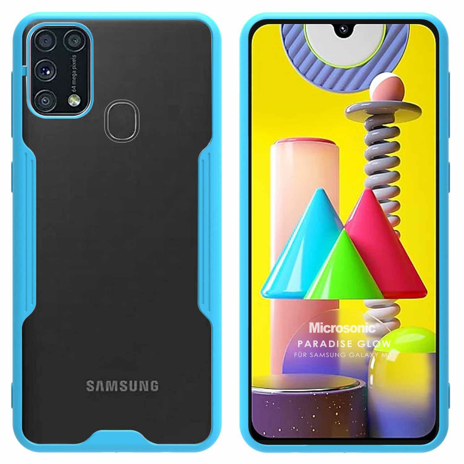 Microsonic Samsung Galaxy M31 Kılıf Paradise Glow Turkuaz