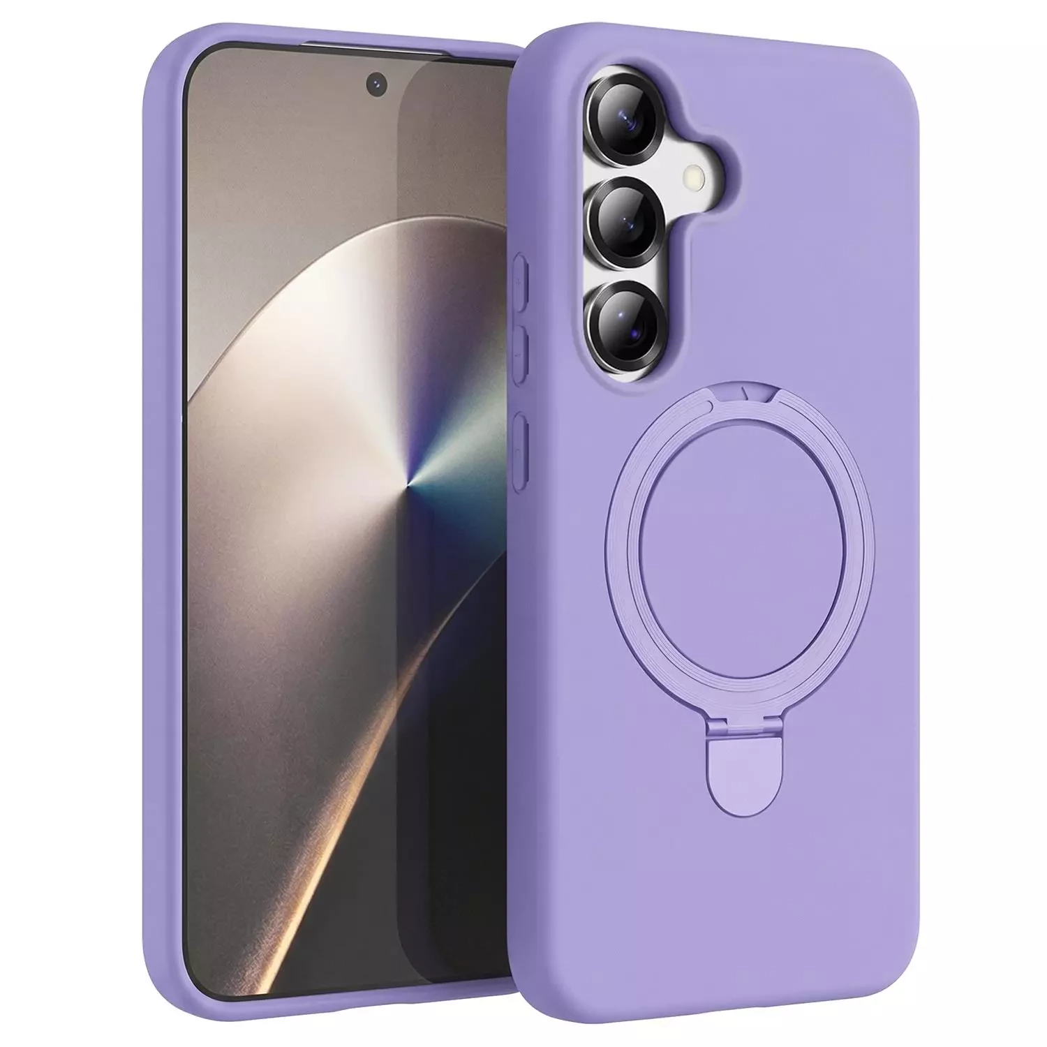 Microsonic Samsung Galaxy S25 Plus Kılıf Aura Stant MagSafe Lila
