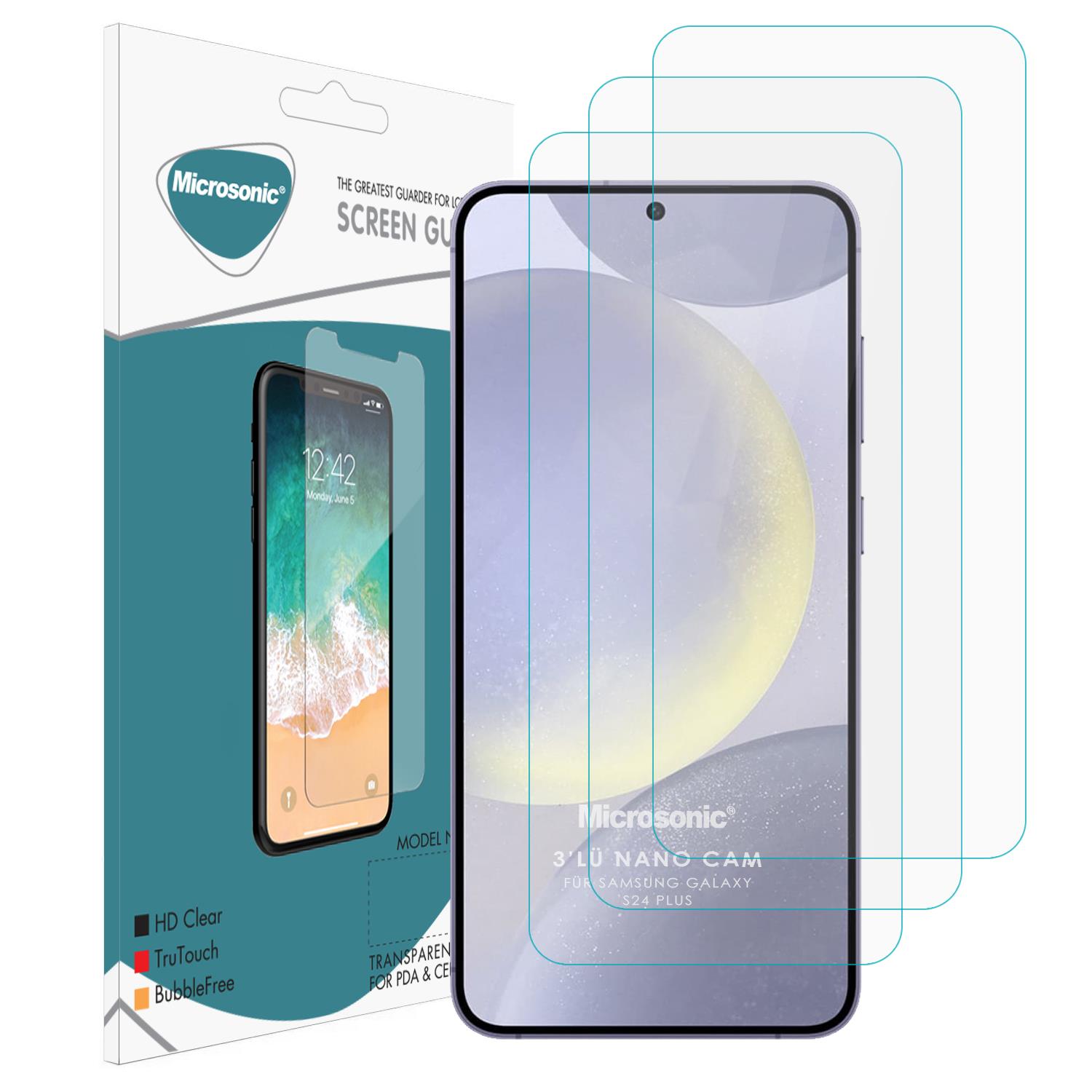 Microsonic Samsung Galaxy S26 Plus Screen Protector Nano Glass Cam Ekran Koruyucu (3`lü Paket)