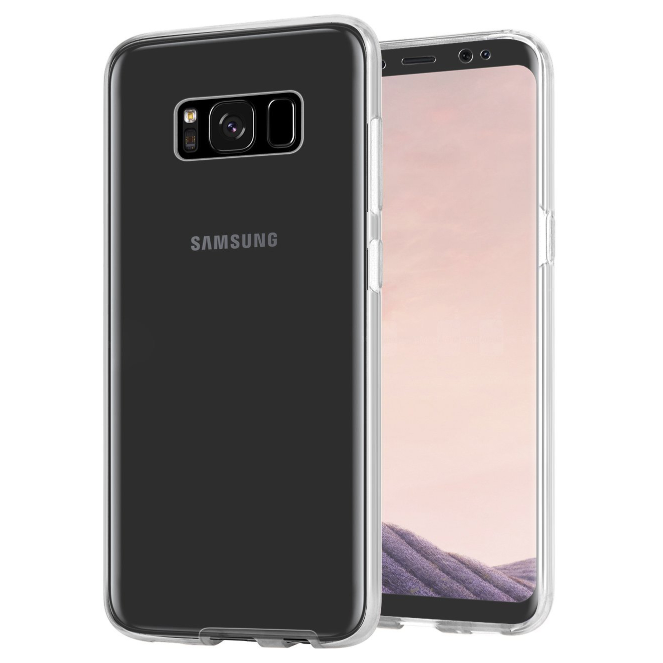 Microsonic Samsung Galaxy S8 Kılıf 6 tarafı tam full koruma 360 Clear Soft Şeffaf