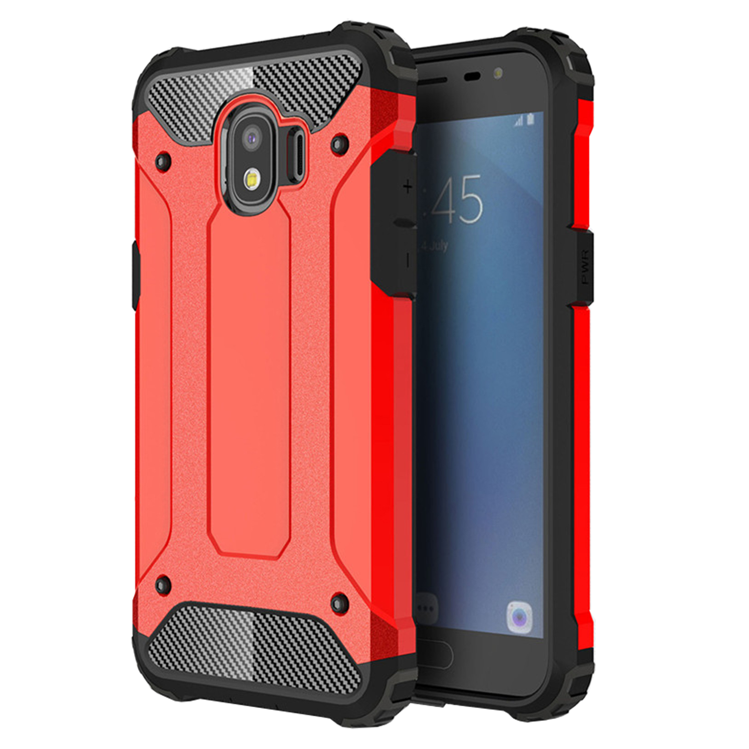Microsonic Samsung Galaxy Grand Prime Pro Kılıf Rugged Armor Kırmızı
