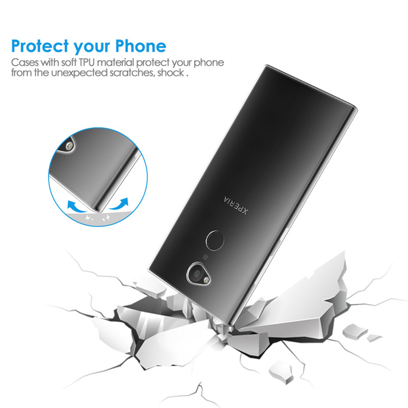 Microsonic Sony Xperia L2 Kılıf Transparent Soft Mavi