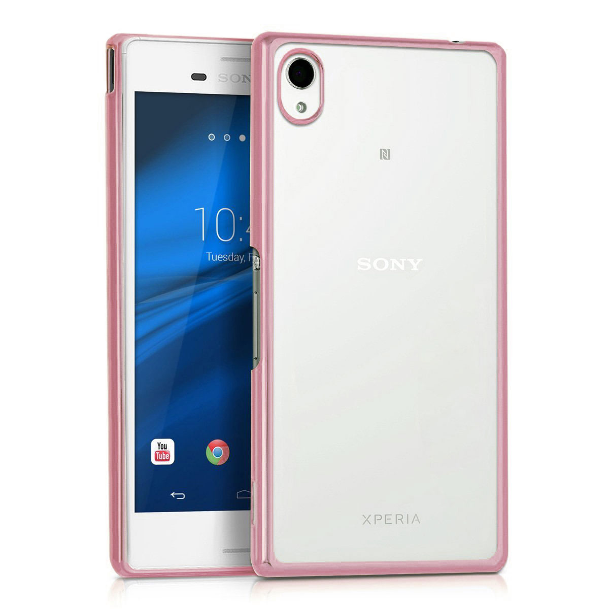 Microsonic Sony Xperia M4 Aqua Kılıf Skyfall Transparent Clear Rose