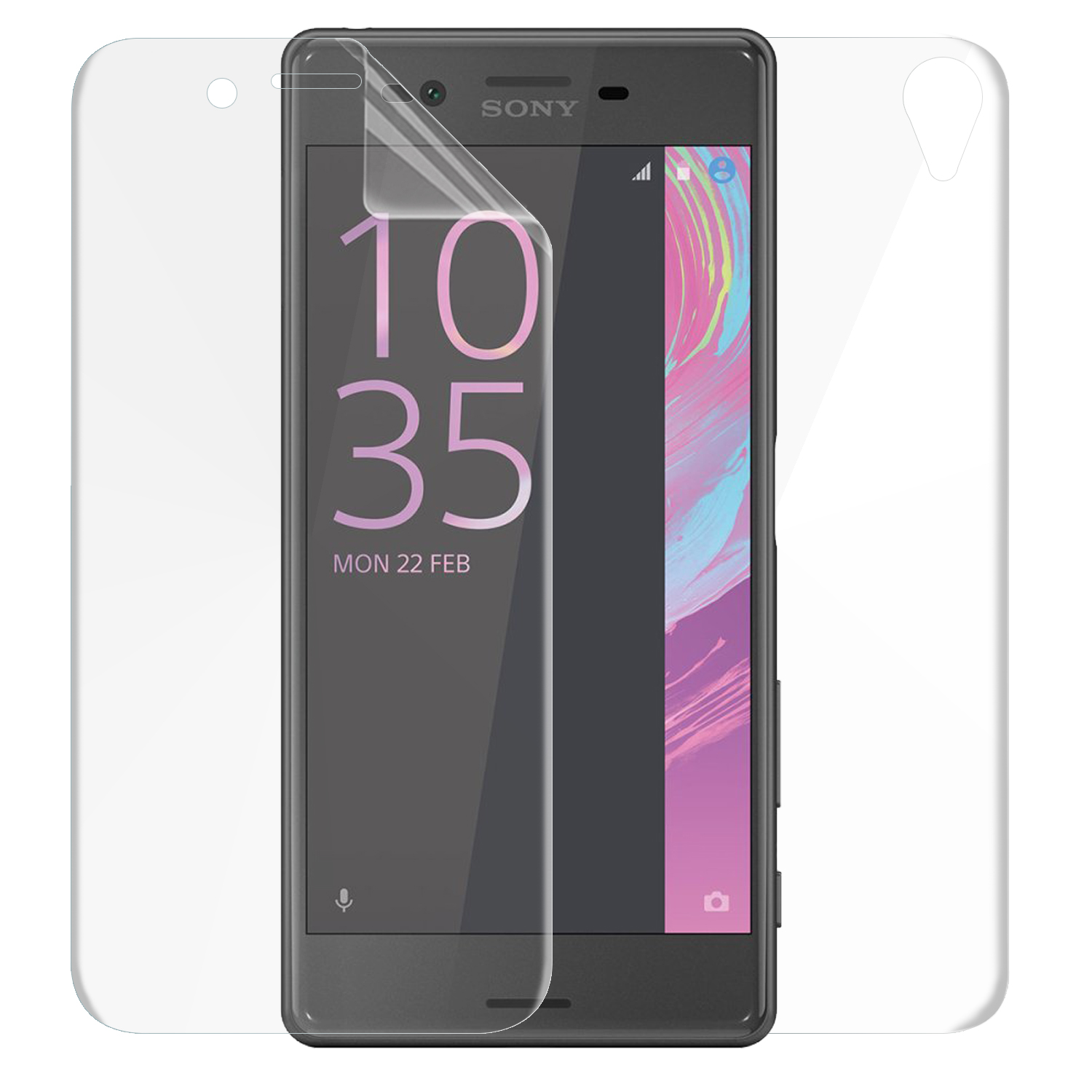 Microsonic Sony Xperia X Ekran Koruyucu Film Seti - Ön ve Arka