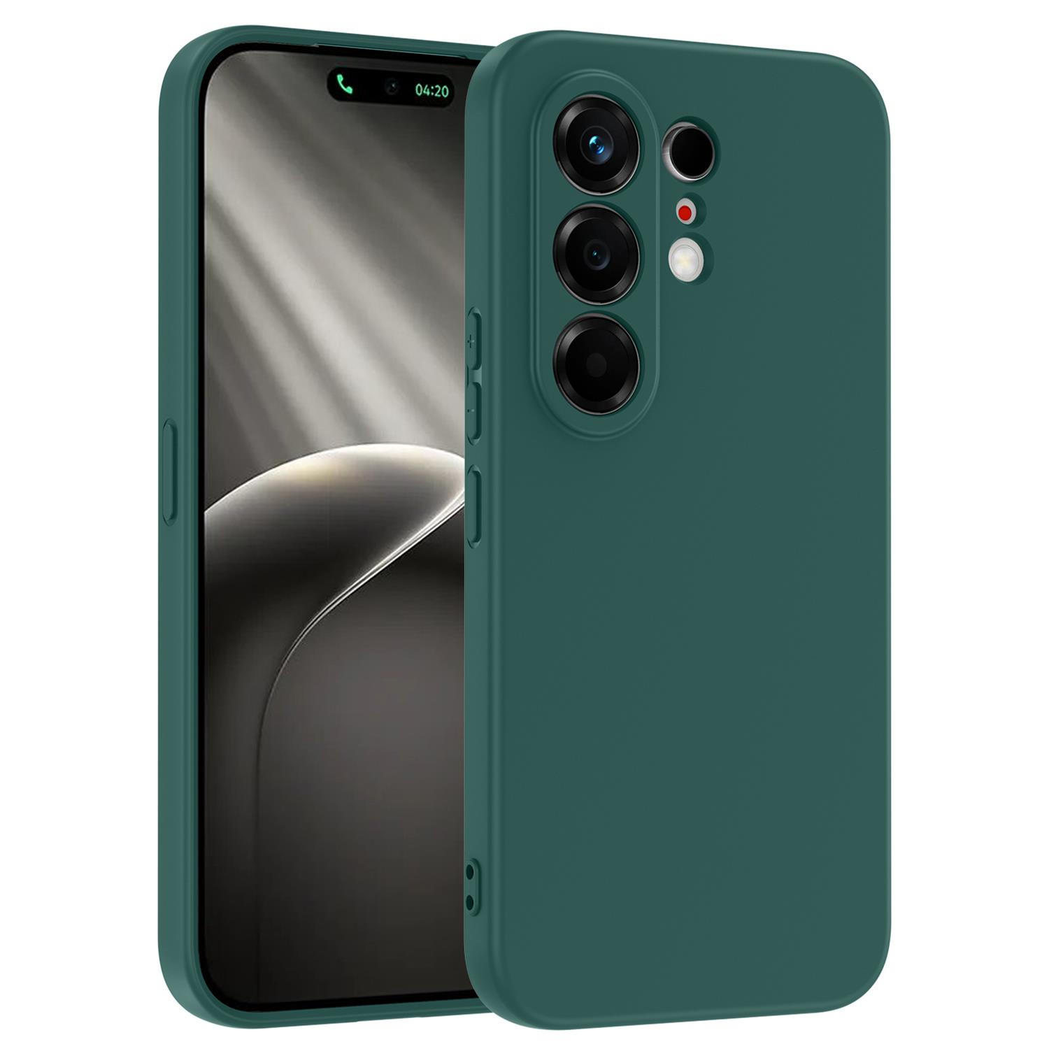 Microsonic TECNO Camon 50 Kılıf Groovy Soft Koyu Yeşil