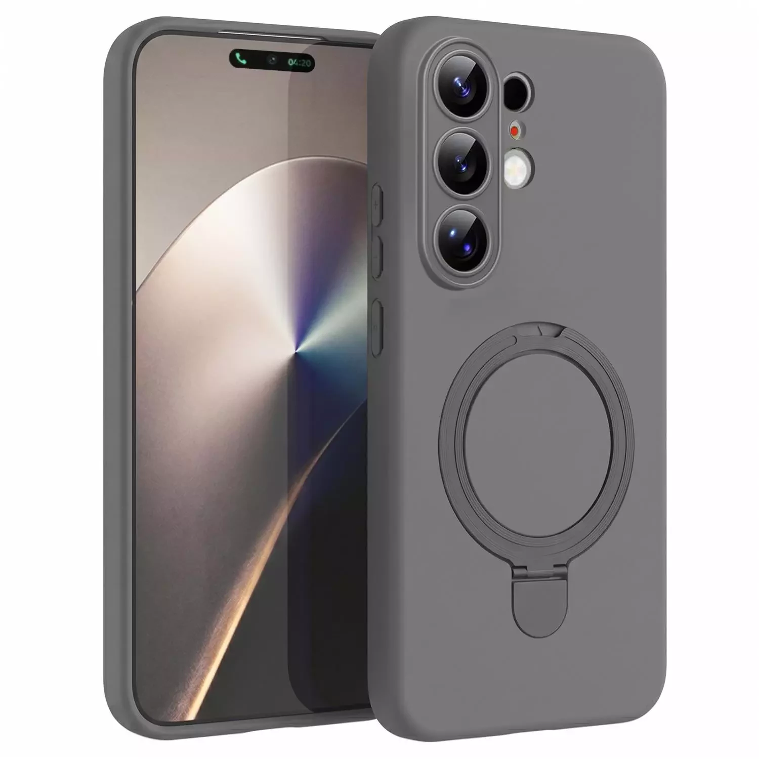 Microsonic TECNO Camon 50 Pro Kılıf Aura Stant MagSafe Gri