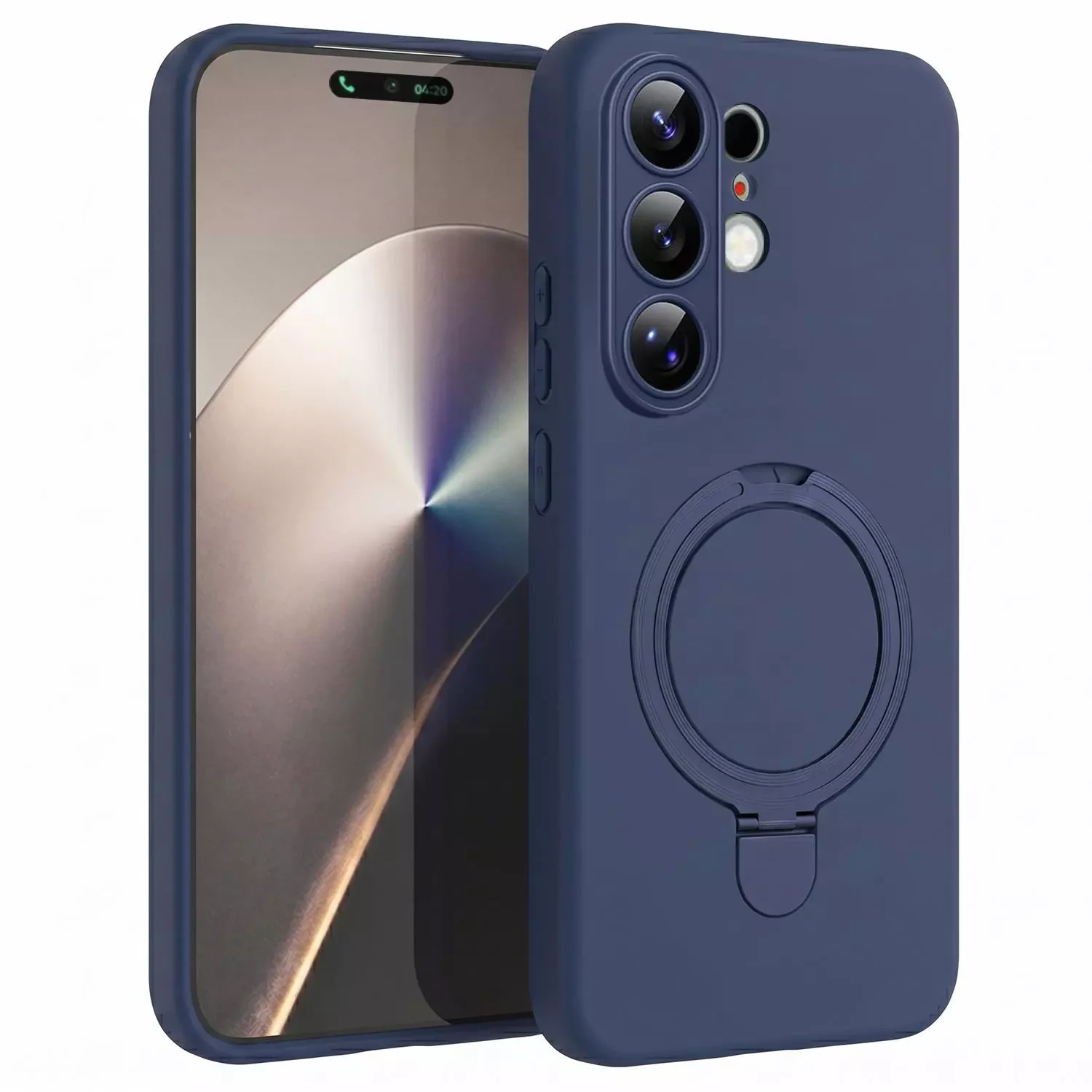 Microsonic TECNO Camon 50 Pro Kılıf Aura Stant MagSafe Lacivert