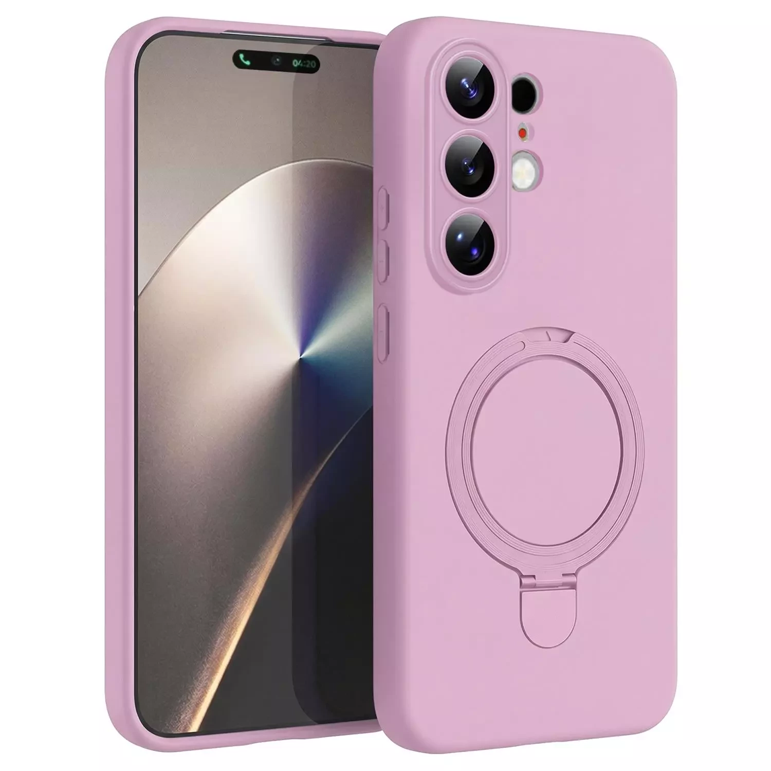 Microsonic TECNO Camon 50 Pro Kılıf Aura Stant MagSafe Pembe