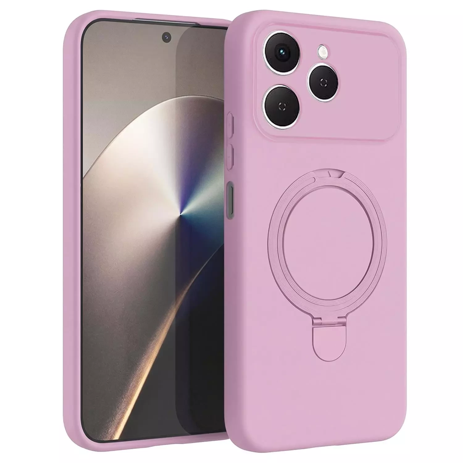 Microsonic TECNO Spark 40 Kılıf Aura Stant MagSafe Pembe