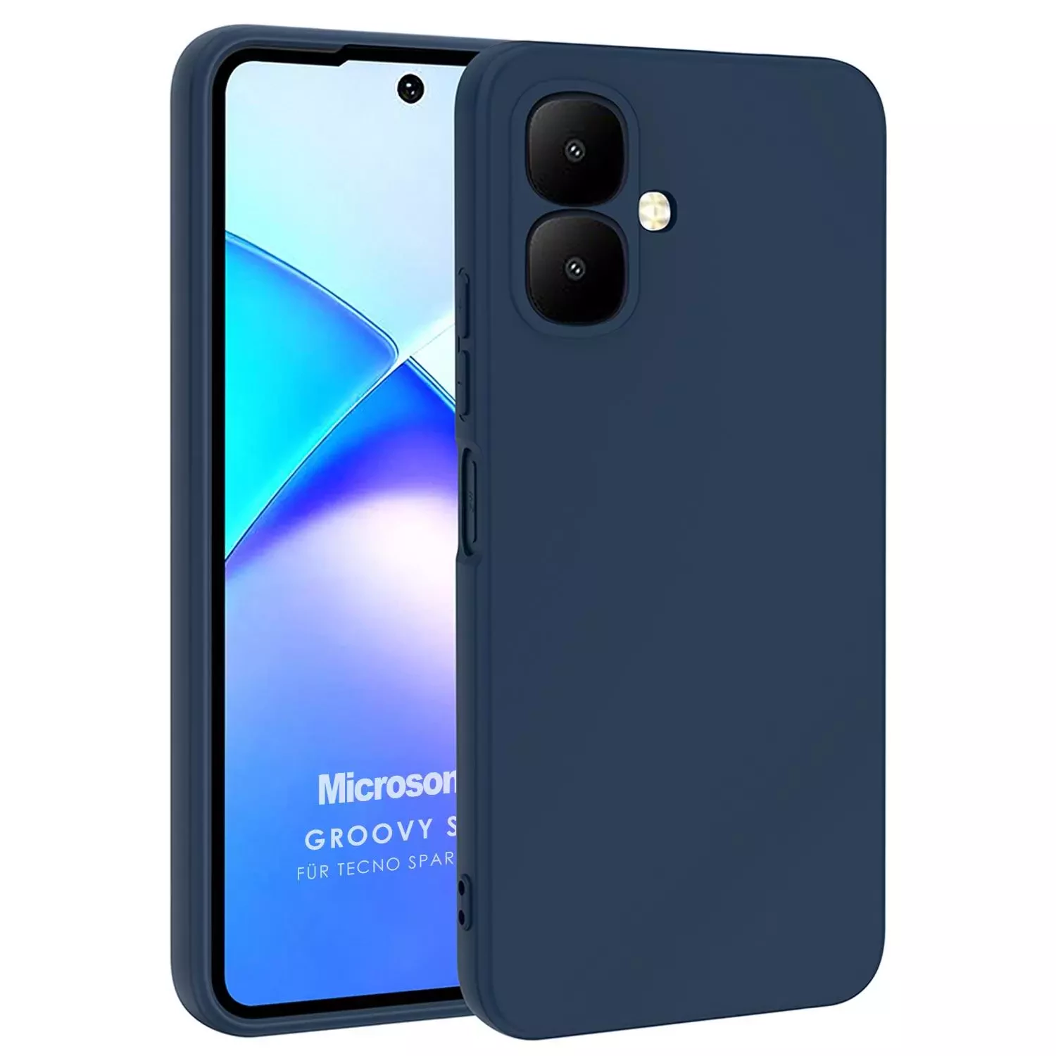 Microsonic TECNO Spark Go 2 Kılıf Groovy Soft Lacivert