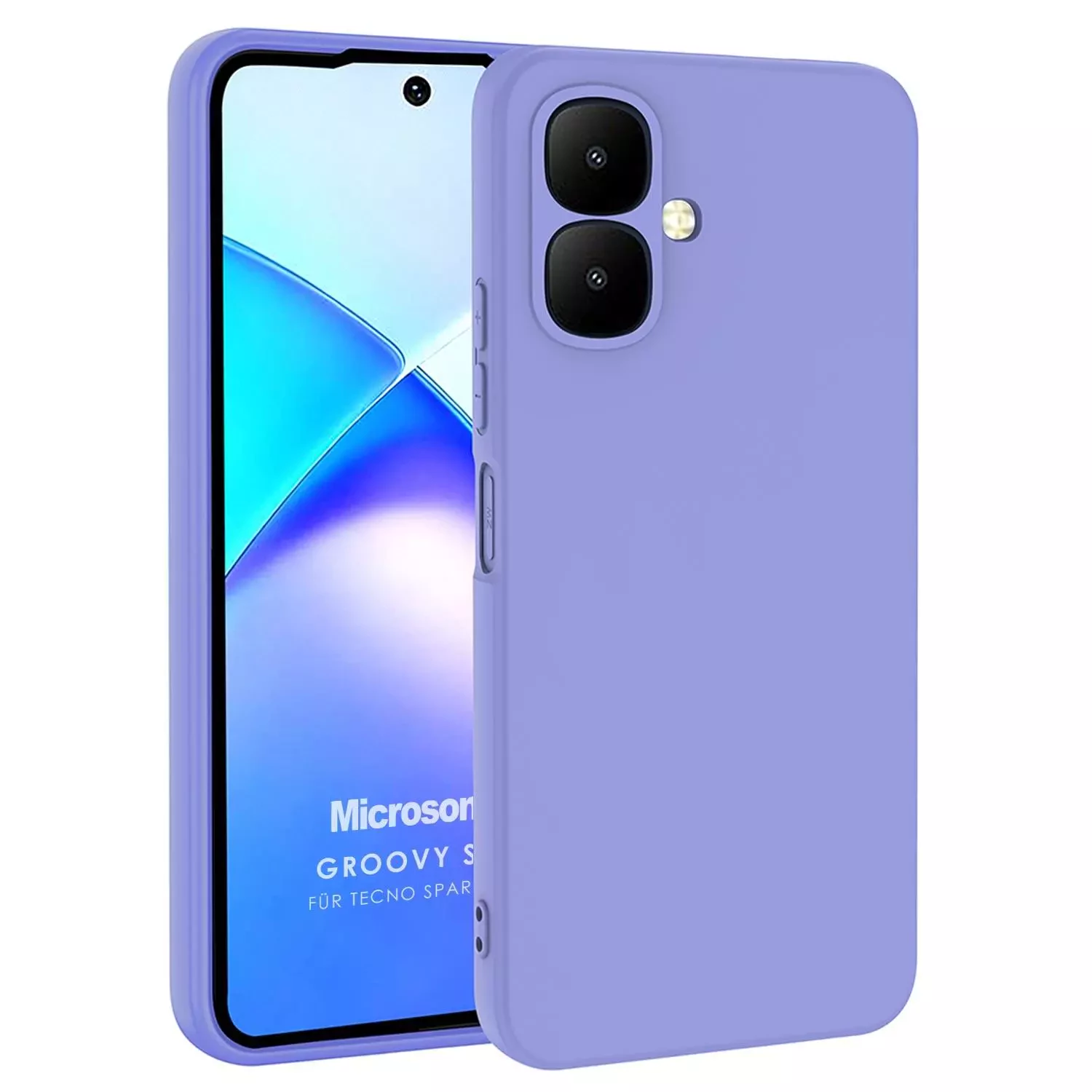 Microsonic TECNO Spark Go 2 Kılıf Groovy Soft Lila