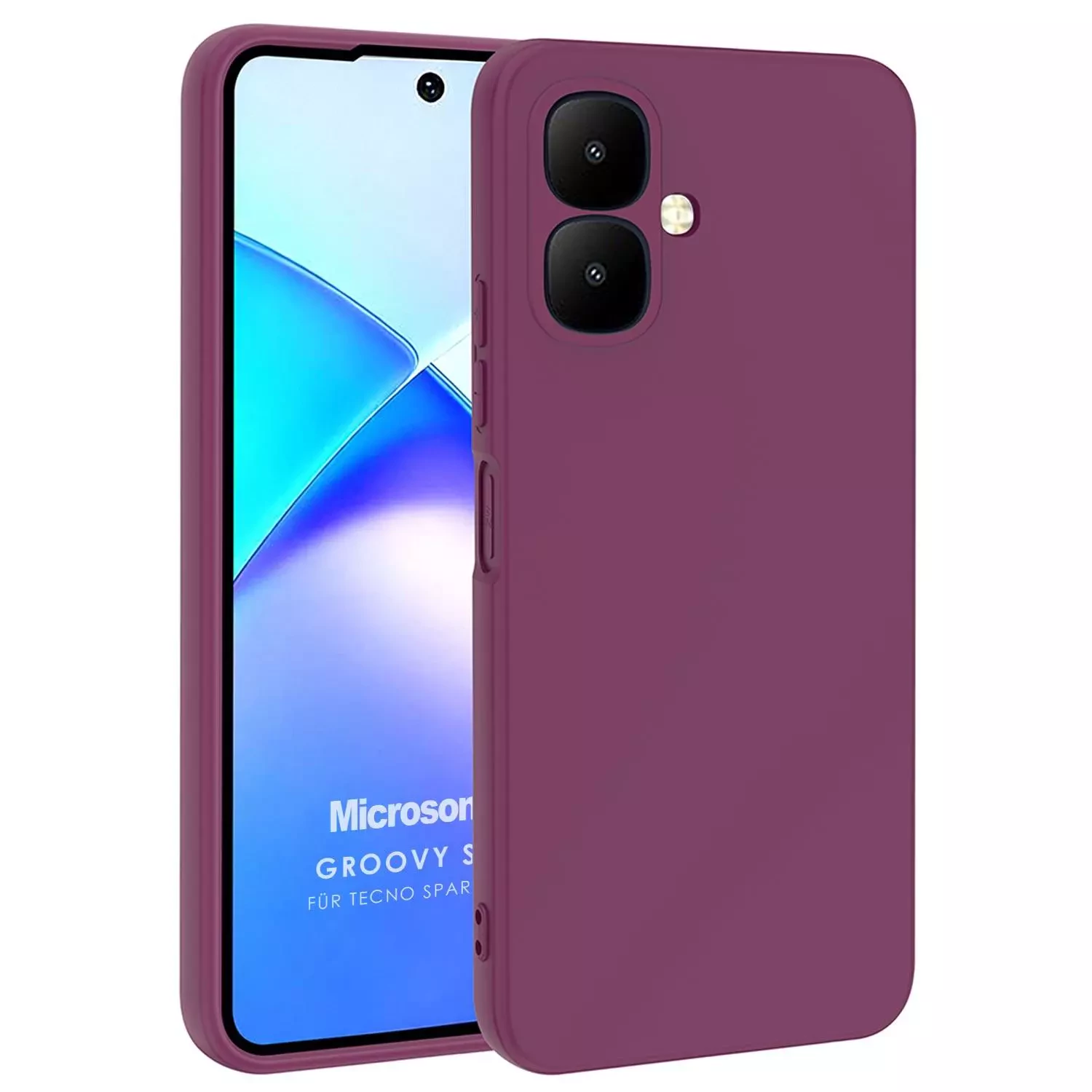 Microsonic TECNO Spark Go 2 Kılıf Groovy Soft Mor